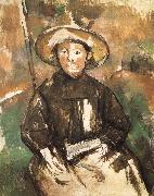 Paul Cezanne children wearing straw hat USA oil painting artist